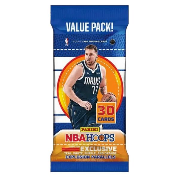 2024-25 Panini NBA Hoops Basketball 30-Card Value Pack, sealed pack, product photo
