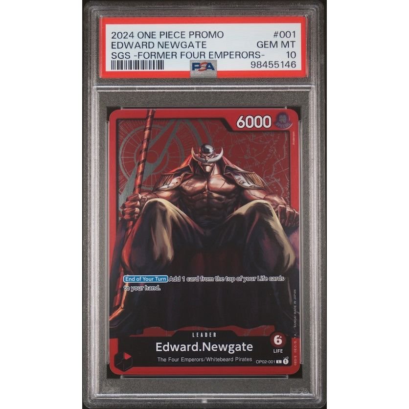 2024 One Piece Promos #001 Edward Newgate Sgs -Former Four Emperors- PSA 10: graded slab, front view