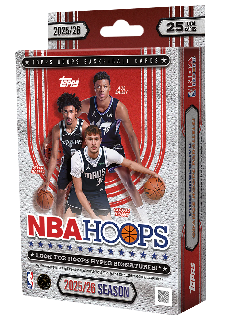 2025-26 Topps NBA Hoops Basketball Hanger Box, sealed pack, product photo