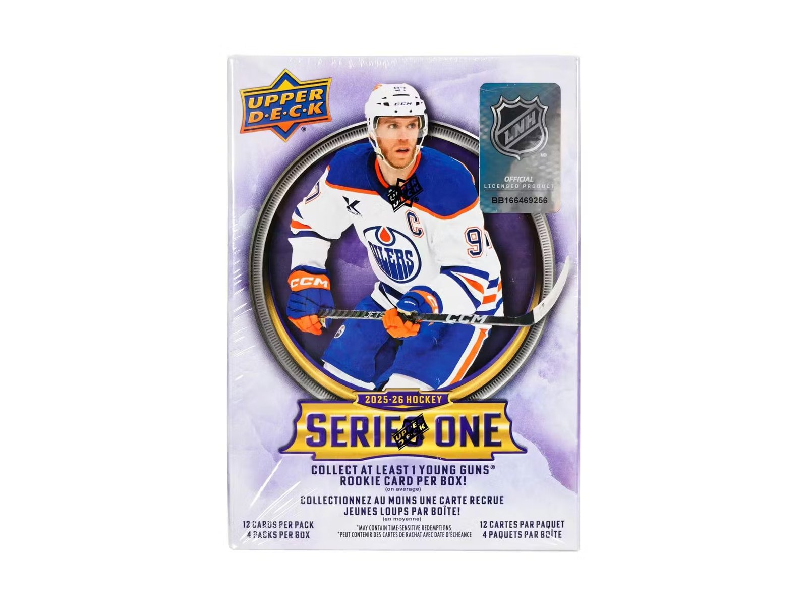 2025-26 Upper Deck Series 1 Hockey 4-Pack Blaster Box, sealed box, product photo