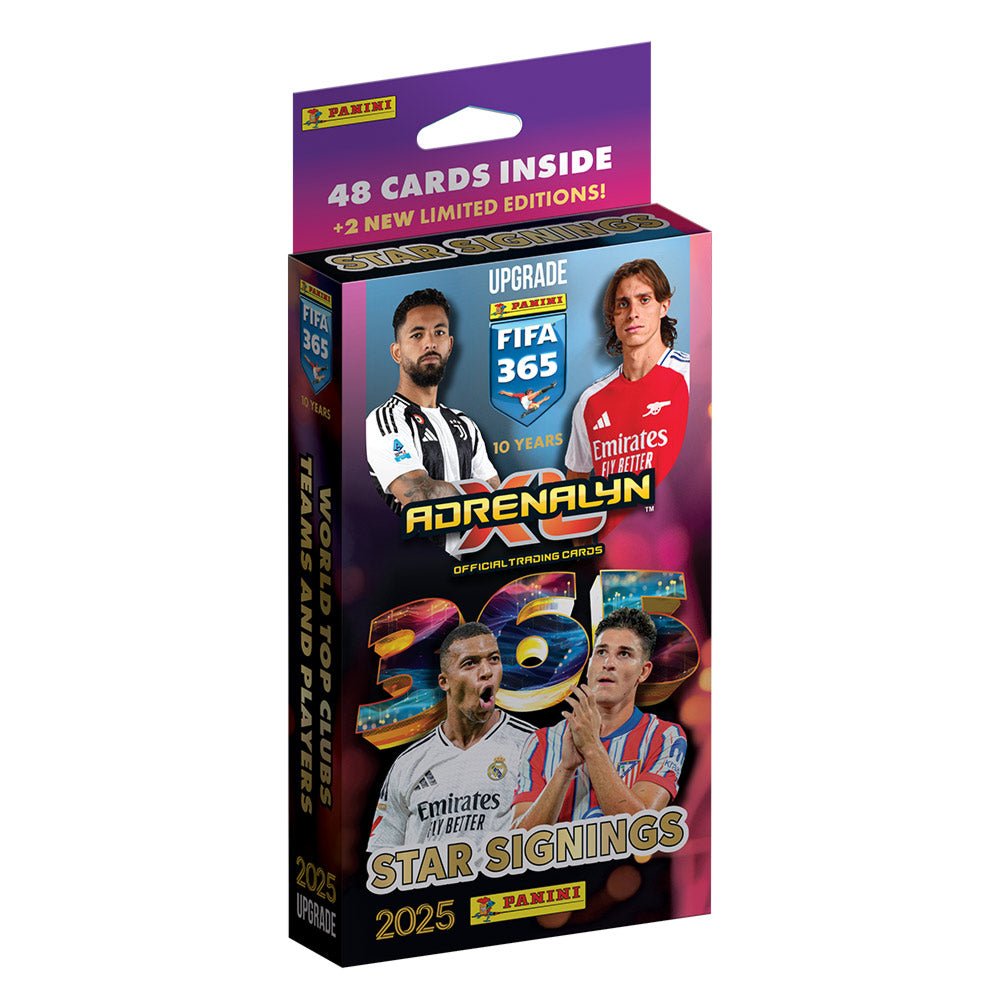 2025 Panini Adrenalyn XL FIFA 365 Star Signings Hanger Box, sealed pack, product photo