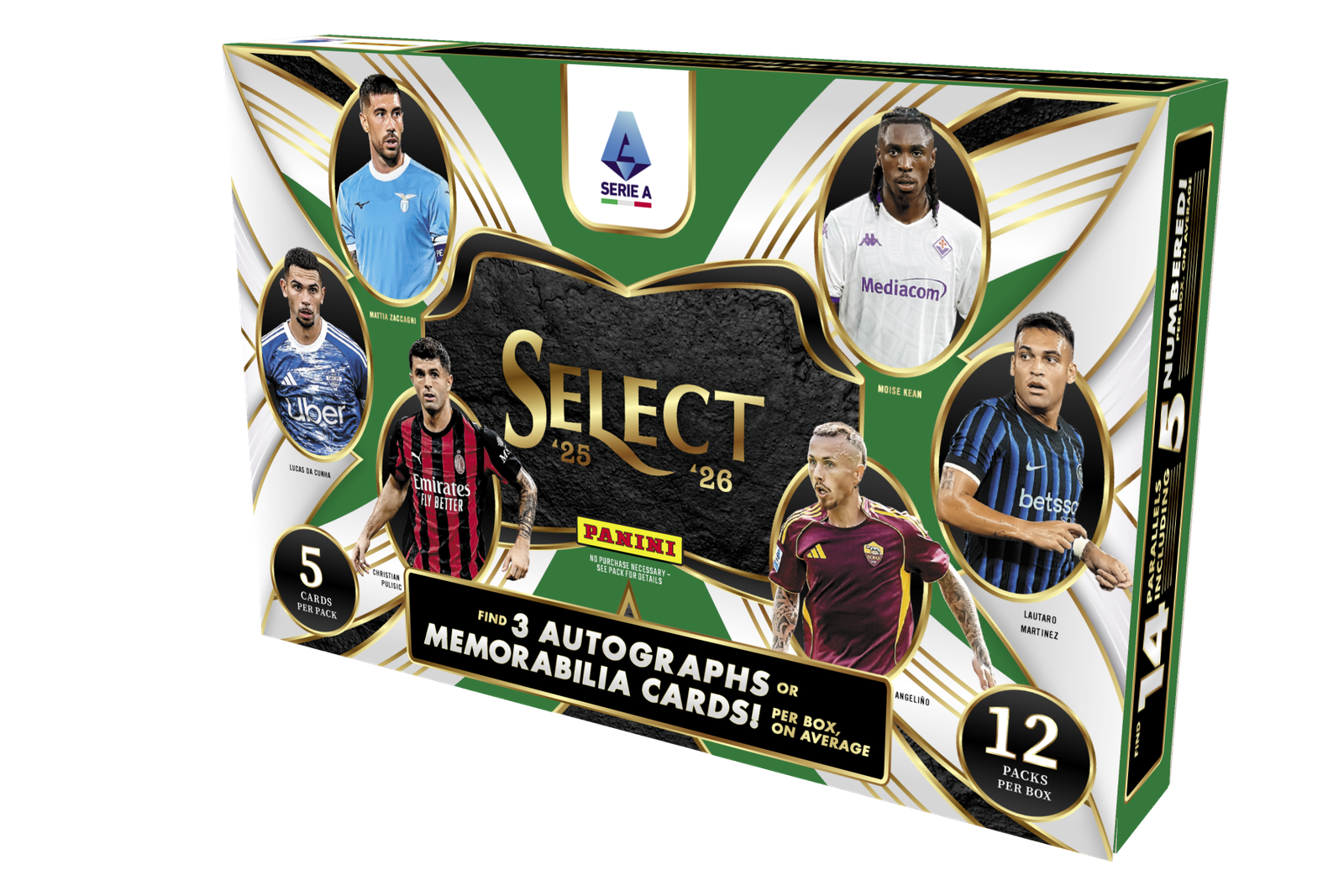 2025-26 Panini Select Serie A Italian League Soccer Hobby Box, sealed box, product photo