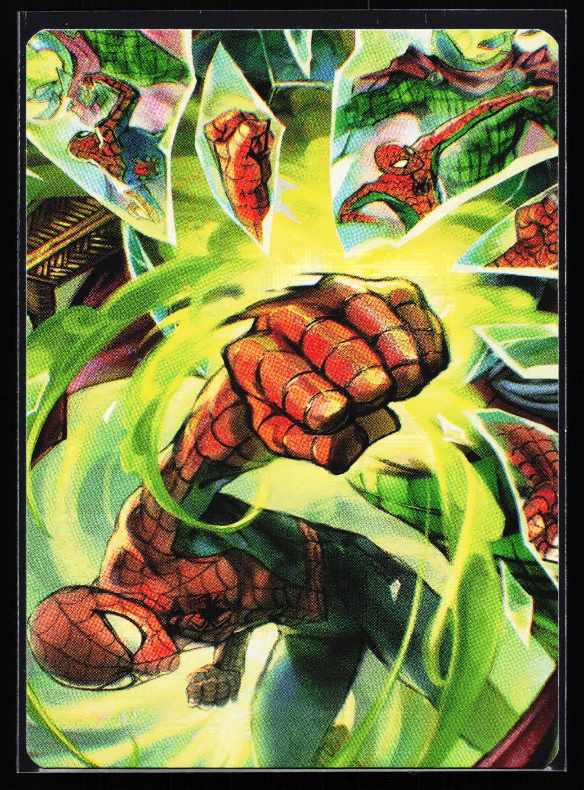 Magic: The Gathering card: Art Series: Marvel's Spider-Man 17 Kapow! Art Card (Gold-Stamped Signature), front of card
