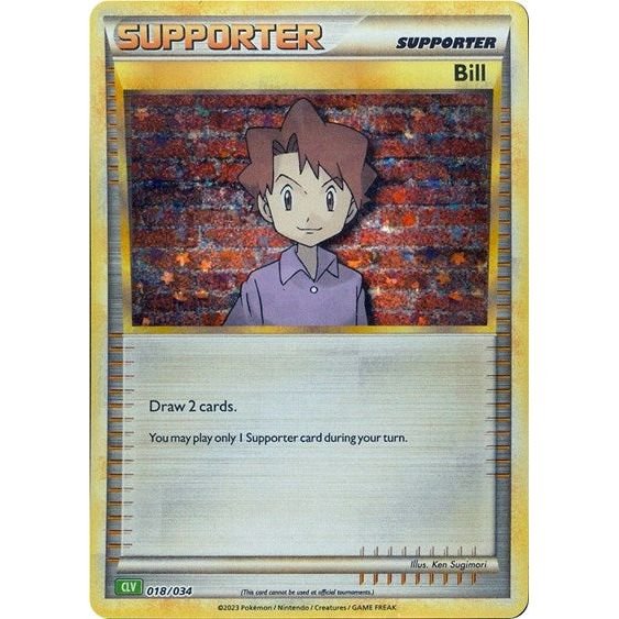 Pokémon card: CLV 018/034 Bill from Pokemon Trading Card Game Classic, front of card