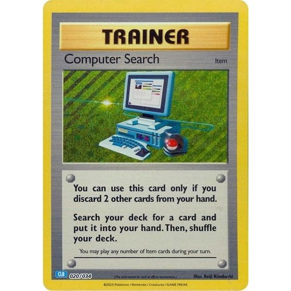 Pokémon card: CLB 020/034 Computer Search from Pokemon Trading Card Game Classic, front of card