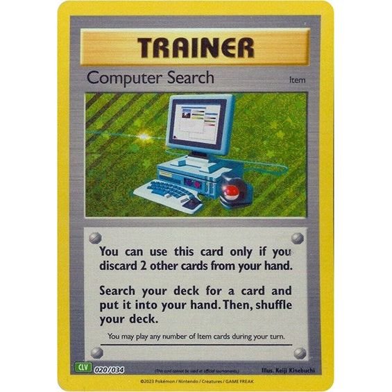 Pokémon card: CLV 020/034 Computer Search from Pokemon Trading Card Game Classic, front of card