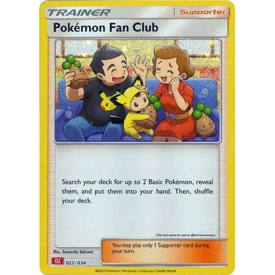 Pokémon card: CLC 022/034 Pokemon Fan Club from Pokemon Trading Card Game Classic, front of card