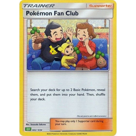 Pokémon card: CLV 022/034 Pokemon Fan Club from Pokemon Trading Card Game Classic, front of card