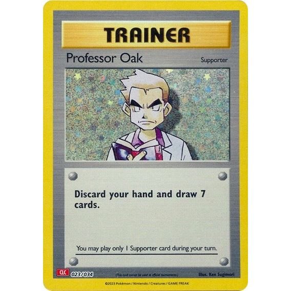 Pokémon card: CLC 023/034 Professor Oak from Pokemon Trading Card Game Classic, front of card