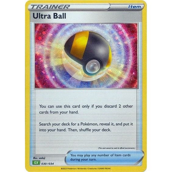 Pokémon card: CLV 030/034 Ultra Ball from Pokemon Trading Card Game Classic, front of card