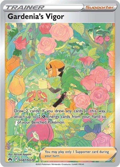 Pokémon card: Gardenia's Vigor GG61/GG70 from Crown Zenith Galarian Gallery (Ultra Rare), front of card
