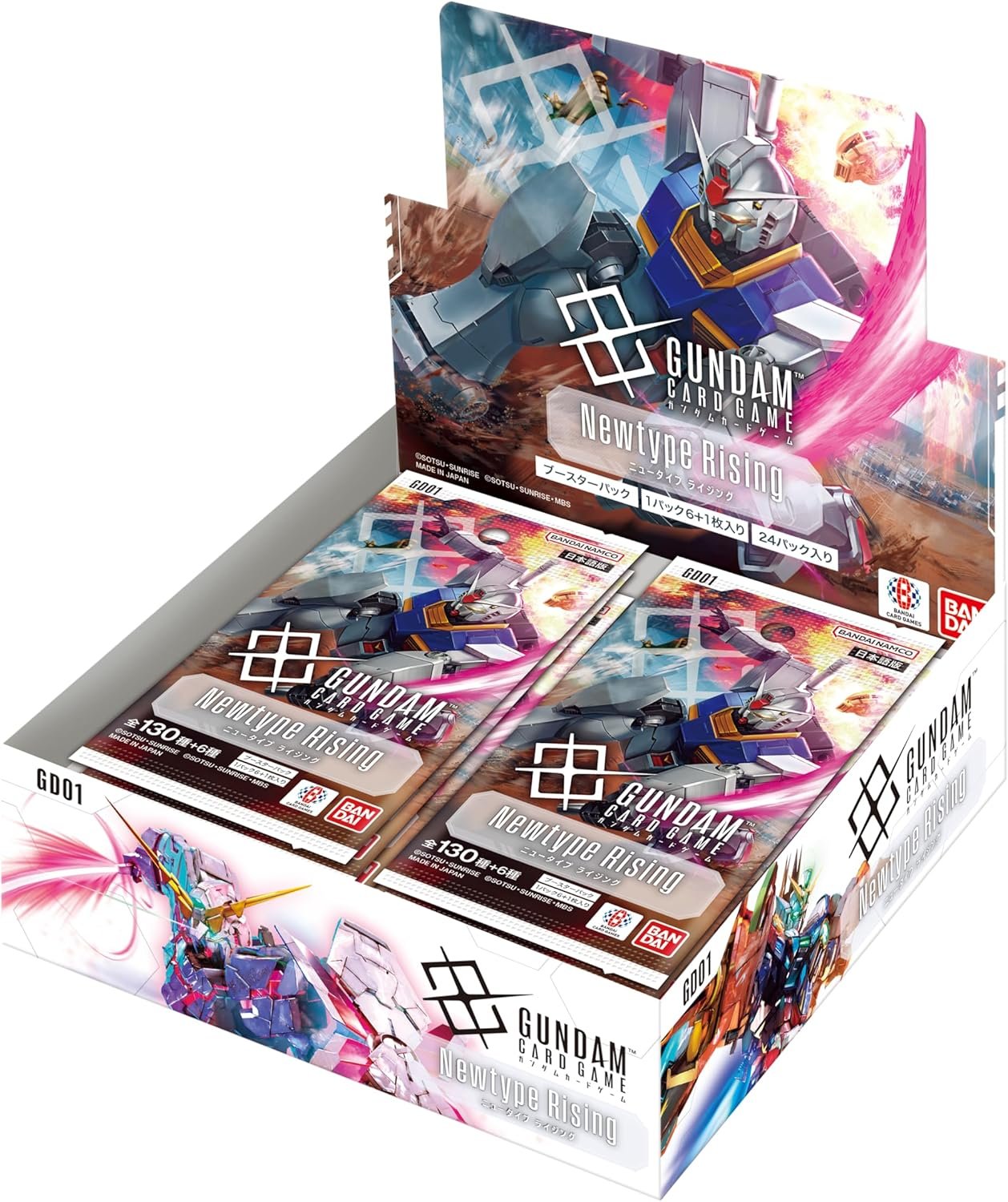 Gundam Card Game: Newtype Rising GD01 Booster Box (Japanese), sealed box, product photo