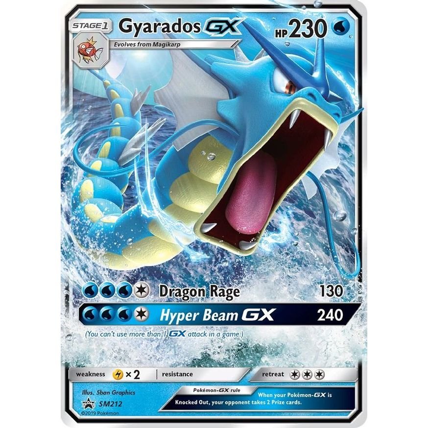 Pokémon card: Gyarados ex SM212 from Hidden Fates Promo (Promo), Water type, front of card