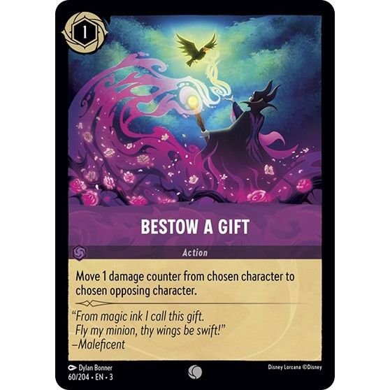 Lorcana card: Bestow a Gift 060/204 from Into The Inklands (Common), front of card