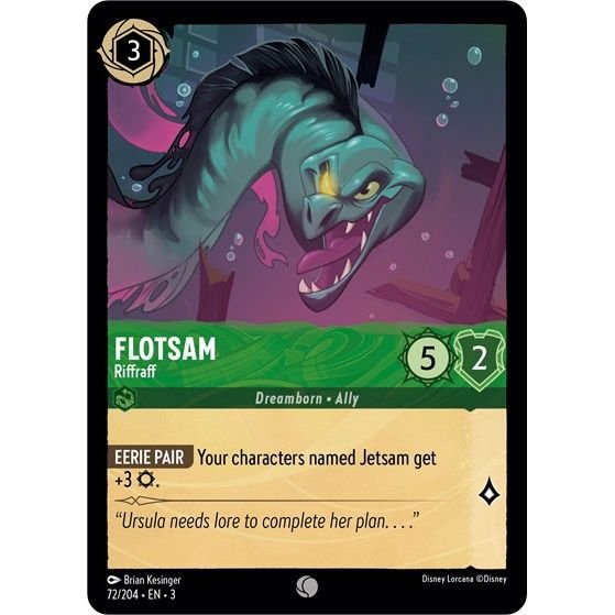Lorcana card: Flotsam - Riffraff 072/204 from Into The Inklands (Common), front of card