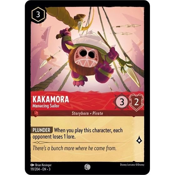 Lorcana card: Kakamora - Menacing Sailor 111/204 from Into The Inklands (Common), front of card