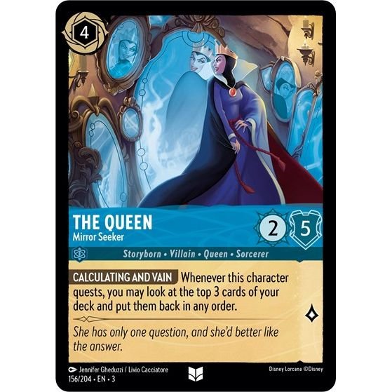 Lorcana card: The Queen - Mirror Seeker 156/204 from Into The Inklands (Uncommon), front of card