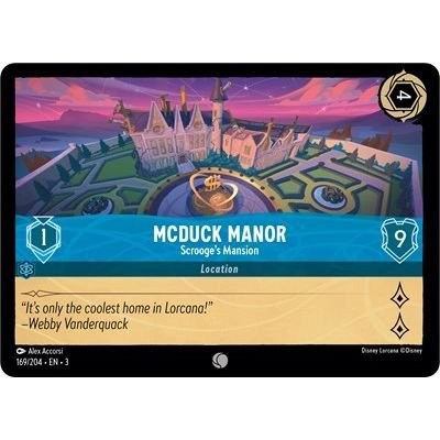 Lorcana card: McDuck Manor - Scrooge's Mansion 169/204 from Into The Inklands (Common), front of card