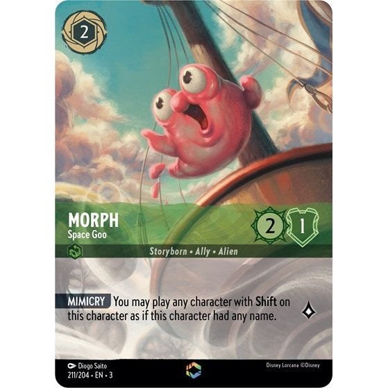Lorcana card: Morph - Space Goo 211/204 from Into The Inklands (Enchanted), front of card