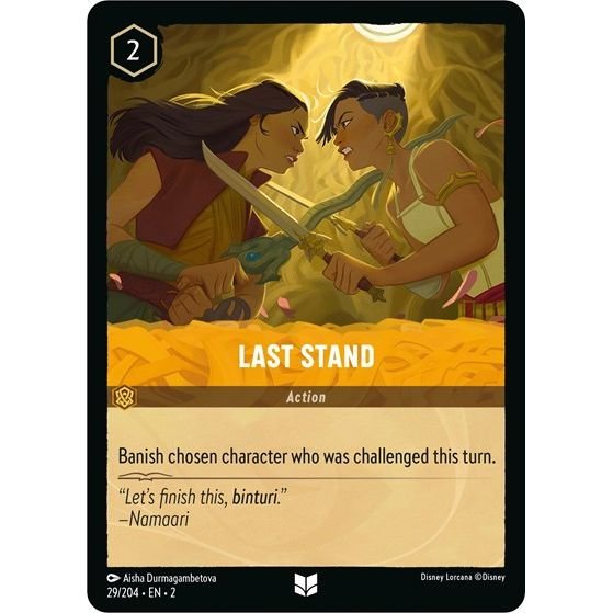 Lorcana card: Last Stand 029/204 from Rise of the Floodborn (Uncommon), front of card