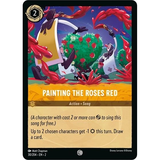 Lorcana card: Painting the Roses Red 030/204 from Rise of the Floodborn (Common), front of card