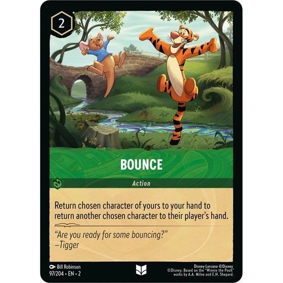 Lorcana card: Bounce 097/204 from Rise of the Floodborn (Uncommon), front of card