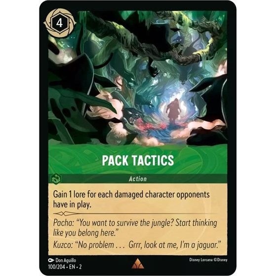 Lorcana card: Pack Tactics 100/204 from Rise of the Floodborn (Rare), front of card