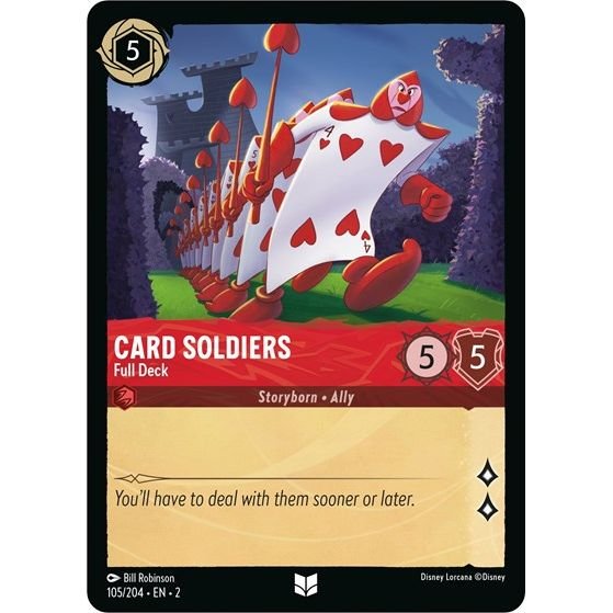 Lorcana card: Card Soldiers - Full Deck 105/204 from Rise of the Floodborn (Uncommon), front of card