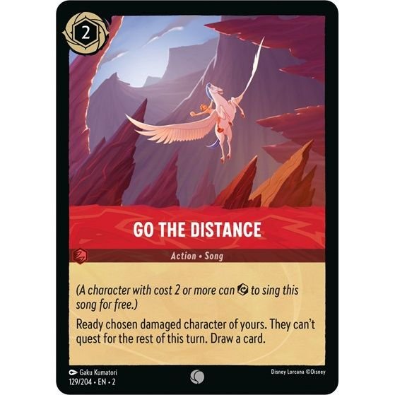 Lorcana card: Go the Distance 129/204 from Rise of the Floodborn (Common), front of card