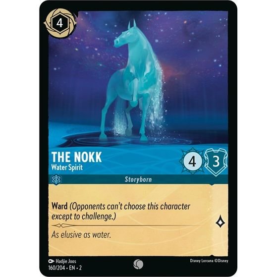 Lorcana card: The Nokk - Water Spirit 160/204 from Rise of the Floodborn (Common), front of card