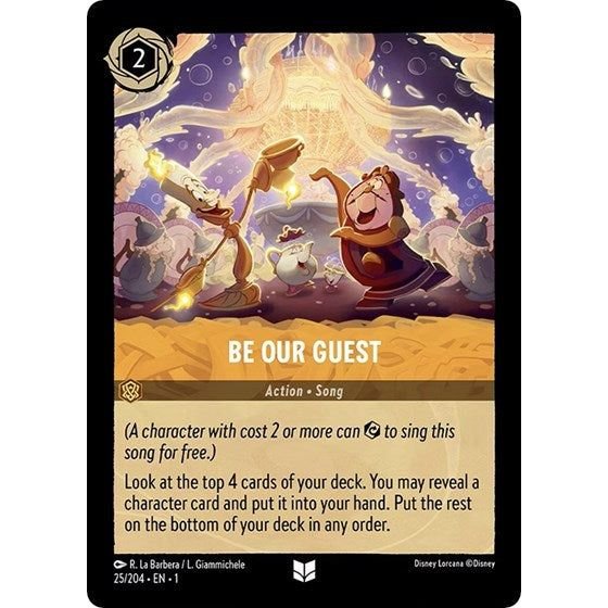 Lorcana card: Be Our Guest 025/204 from The First Chapter (Uncommon), front of card
