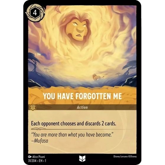 Lorcana card: You Have Forgotten Me 031/204 from The First Chapter (Uncommon), front of card