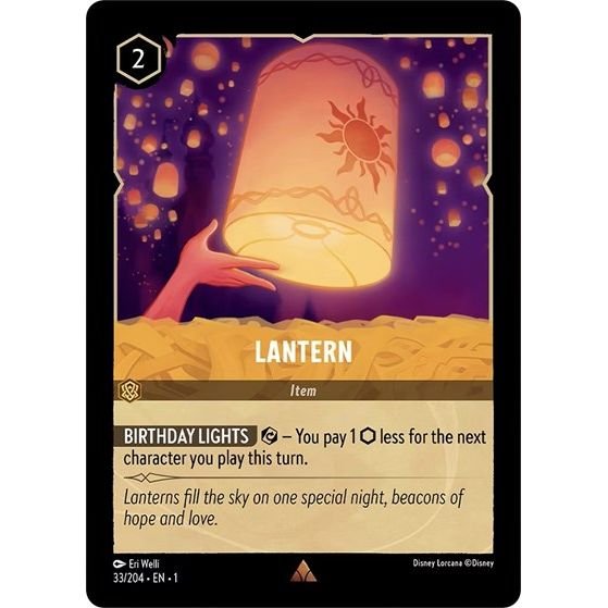 Lorcana card: Lantern 033/204 from The First Chapter (Rare), front of card