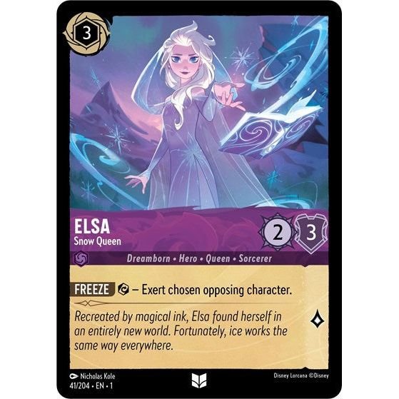 Lorcana card: Elsa - Snow Queen 041/204 from The First Chapter (Uncommon), front of card