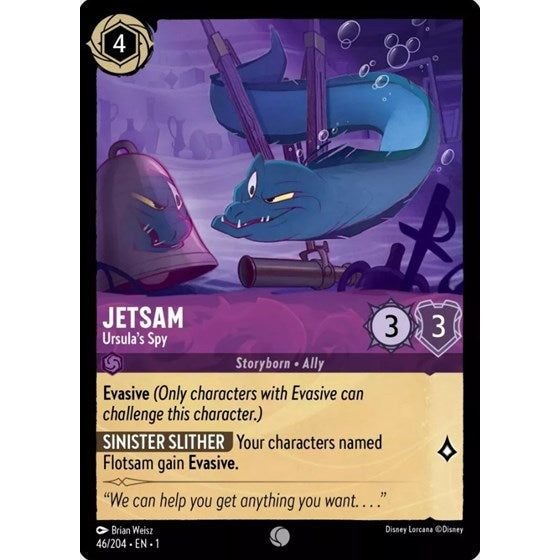 Lorcana card: Jetsam - Ursula's Spy 046/204 from The First Chapter (Common), front of card