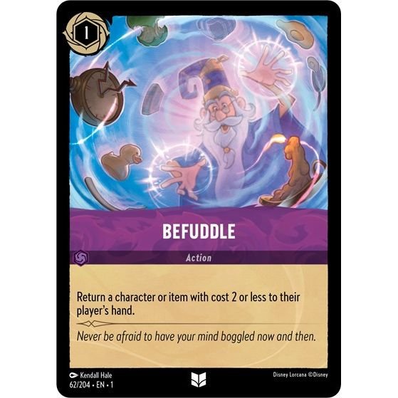 Lorcana card: Befuddle 062/204 from The First Chapter (Uncommon), front of card
