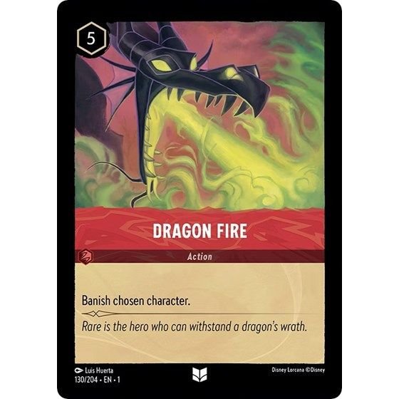 Lorcana card: Dragon Fire 130/204 from The First Chapter (Uncommon), front of card