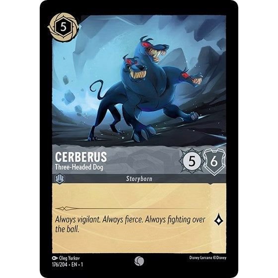 Lorcana card: Cerberus - Three-Headed Dog 176/204 from The First Chapter (Common), front of card