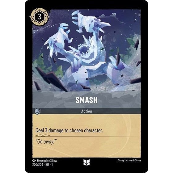 Lorcana card: Smash 200/204 from The First Chapter (Uncommon), front of card