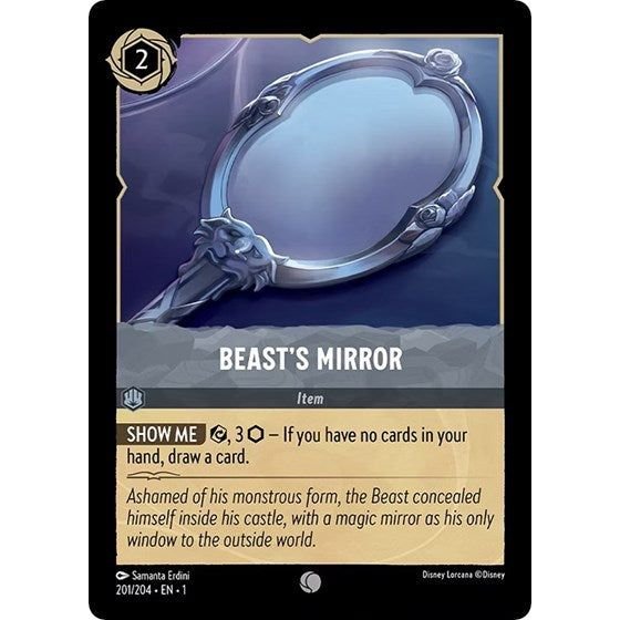 Lorcana card: Beast's Mirror 201/204 from The First Chapter (Common), front of card