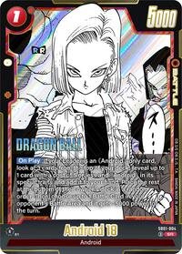 Dragon Ball card: Android 18 - SB01-004 SB01-004 from Manga Booster 01 (Super Rare), front of card