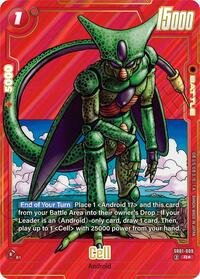 Dragon Ball card: Cell - SB01-009 (Alternate Art) SB01-009 from Manga Booster 01 (Rare), front of card