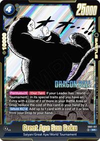 Dragon Ball card: Great Ape Son Goku SB01-017 from Manga Booster 01 (Super Rare), front of card