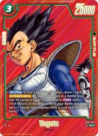 Dragon Ball card: Vegeta - SB01-025 (Alternate Art) SB01-025 from Manga Booster 01 (Super Rare), front of card