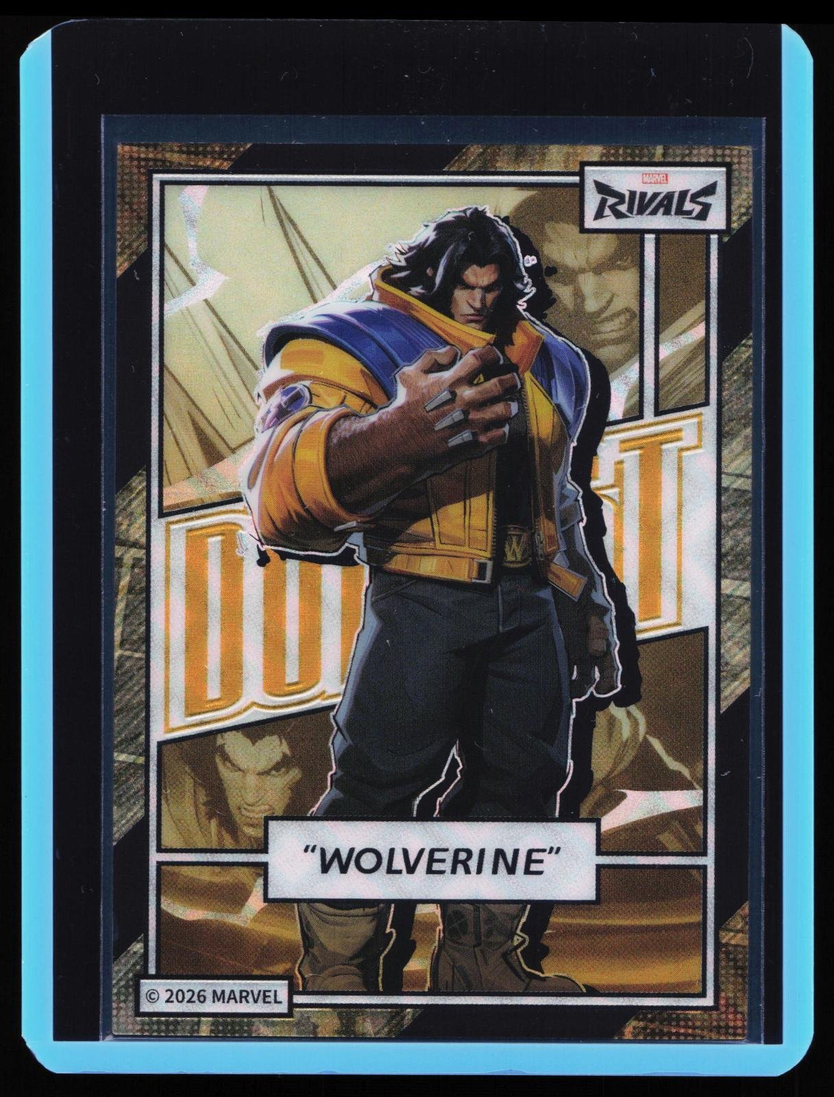 Marvel Rivals card: Cardfun Marvel Rivals - MR-EG-33 Wolverine - Retro Art Style Series Golden 01/10, front of card