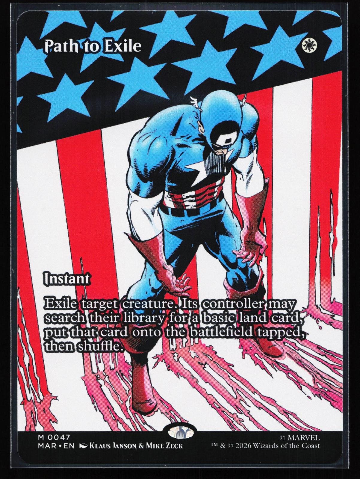 Magic: The Gathering card: Marvel Universe Eternal-Legal 47 Path to Exile (Borderless) (0047) Mythic, front of card