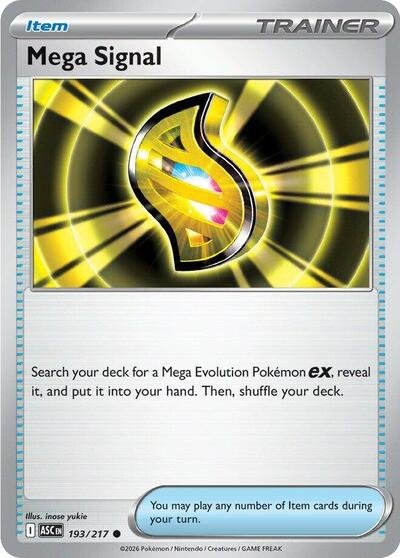 Pokémon card: Mega Signal 193/217 from Ascended Heroes (Common), front of card