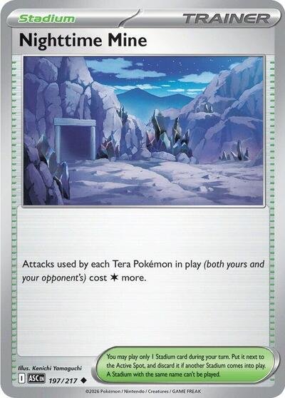 Pokémon card: Nighttime Mine 197/217 from Ascended Heroes (Uncommon), front of card
