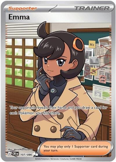 Pokémon card: Emma 107/086 from Chaos Rising (Ultra Rare), front of card