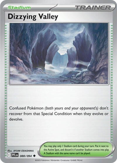 Pokémon card: Dizzying Valley 088/094 from Phantasmal Flames (Uncommon), front of card